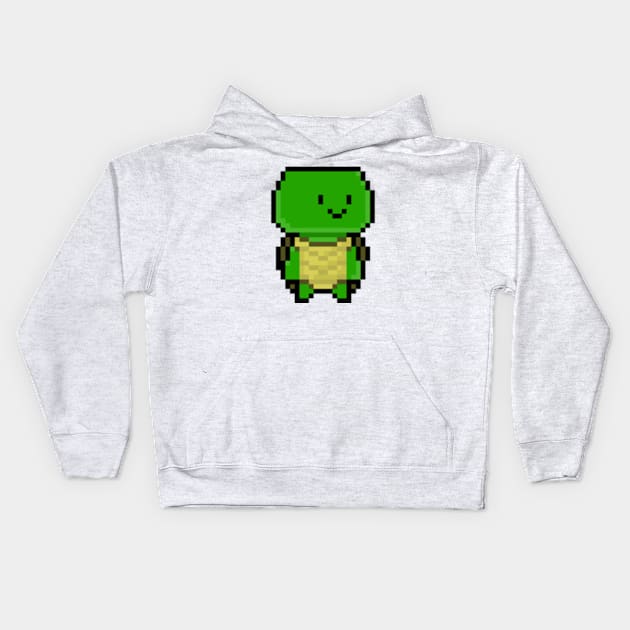 Pixel Turtle Kids Hoodie by lilBoi_Studios